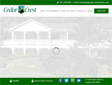 Tablet Screenshot of cedarcrestinnmaine.com
